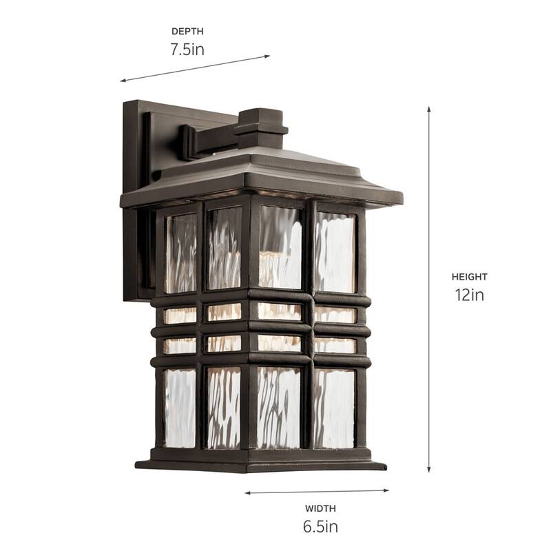 Kichler Beacon Square Single Light 12" Tall Outdoor Wall Sconce