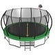 preview thumbnail 14 of 21, 15 ft. Round Outdoor Trampoline with Enclosure Net ﻿