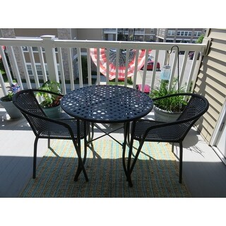 International Caravan Mandalay 30-inch Iron Patio Bistro Table
