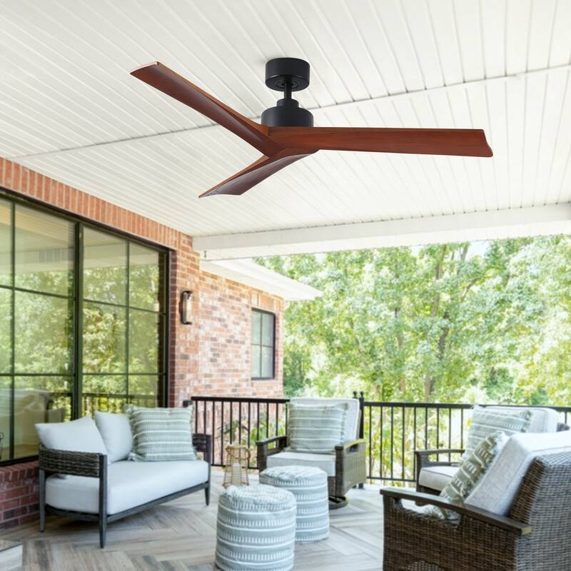 52" Black Lowe Profile Ceiling Fan without Light
