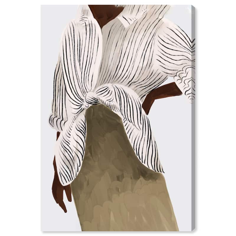 Wynwood Studio Canvas Fashion and Glam Fashion Girl Fest Outfit White and Traditional Wall Art Canvas Print