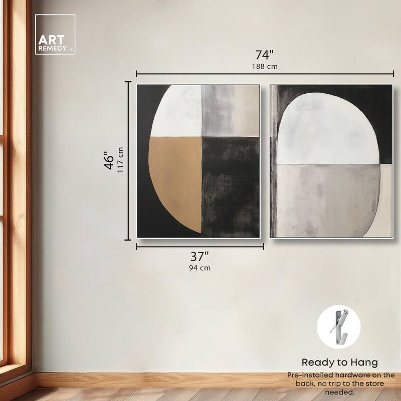 Tonal Rhythm Canvas Set of 2 by Art Remedy