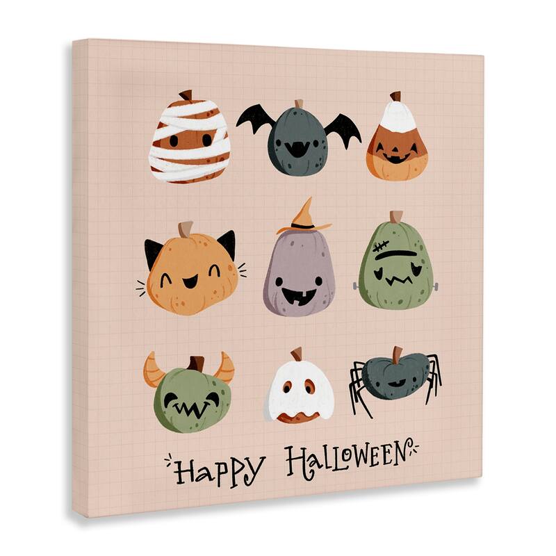 Stupell Cute Halloween Costume Pumpkins Canvas Wall Art Design By Sarah Hickman