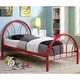 preview thumbnail 5 of 9, Hind Contemporary Full Metal Double Arch Platform Kid Bed by Furniture of America
