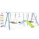 preview thumbnail 3 of 6, 6-in-1 Outdoor Backyard Kids Swing Set Playground Playset with Slide