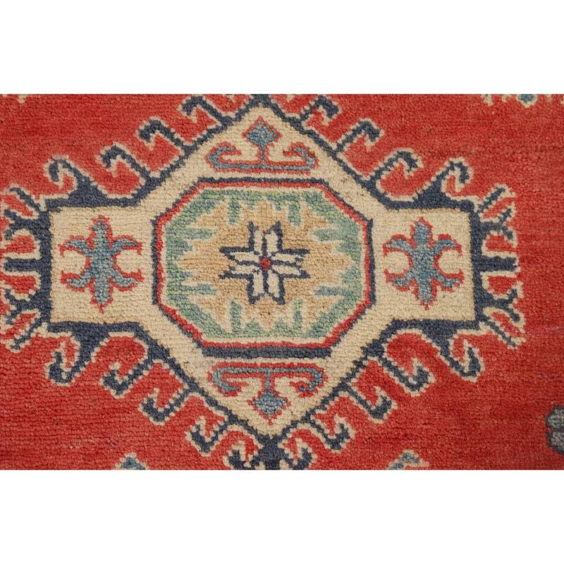 Oriental Kazak Runner Rug Handmade Wool Carpet - 2'10" x 9'1"