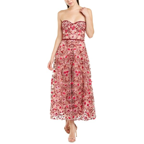 marchesa notte midi dress