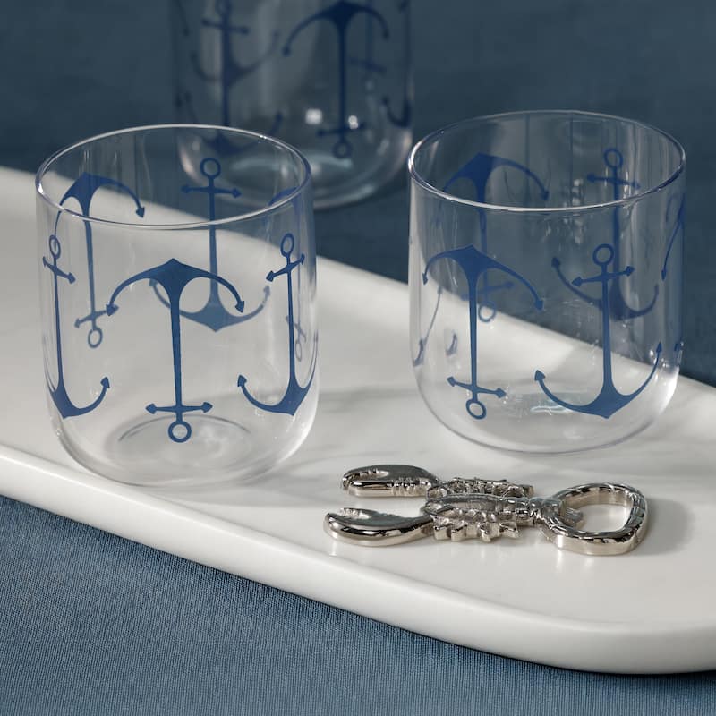 Anchor Design Rock Glasses, Set of 6