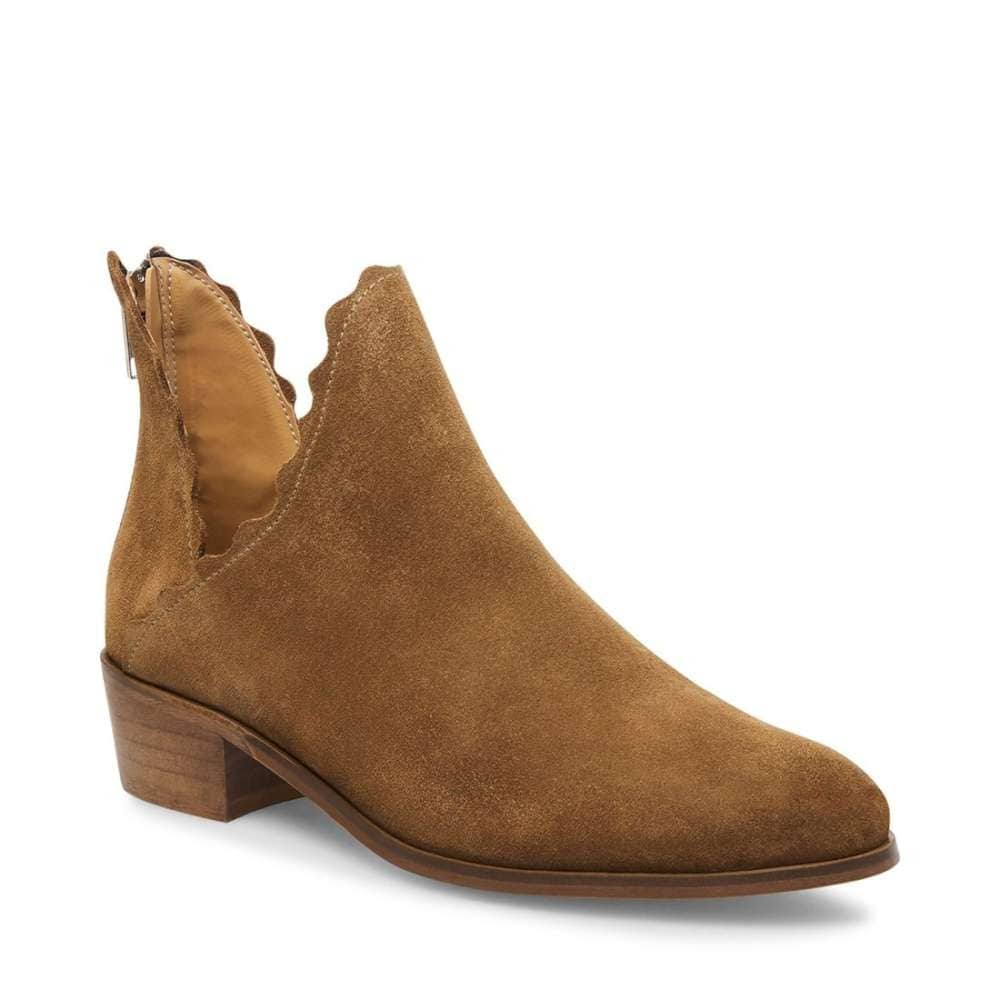 Shop Steven By Steve Madden Womens Utah Leather Closed Toe Ankle Chelsea Boots Overstock 29435145 Cognac Suede 6