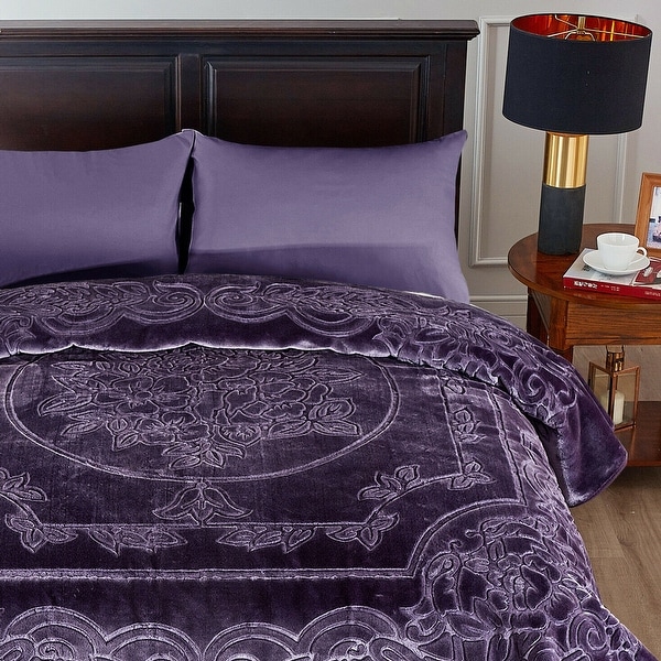 Purple queen size best sale blanket