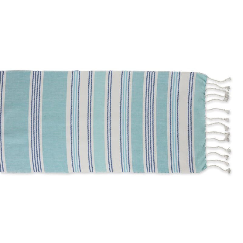 DII Tidal Stripe Fouta Table Runner 14x72