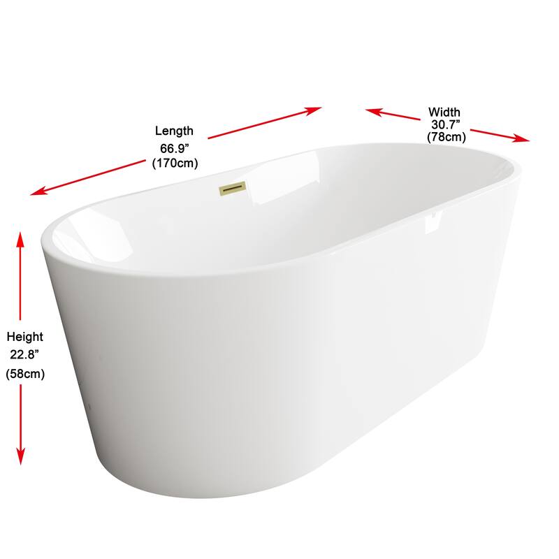 Melisande Bathtub in Glossy White