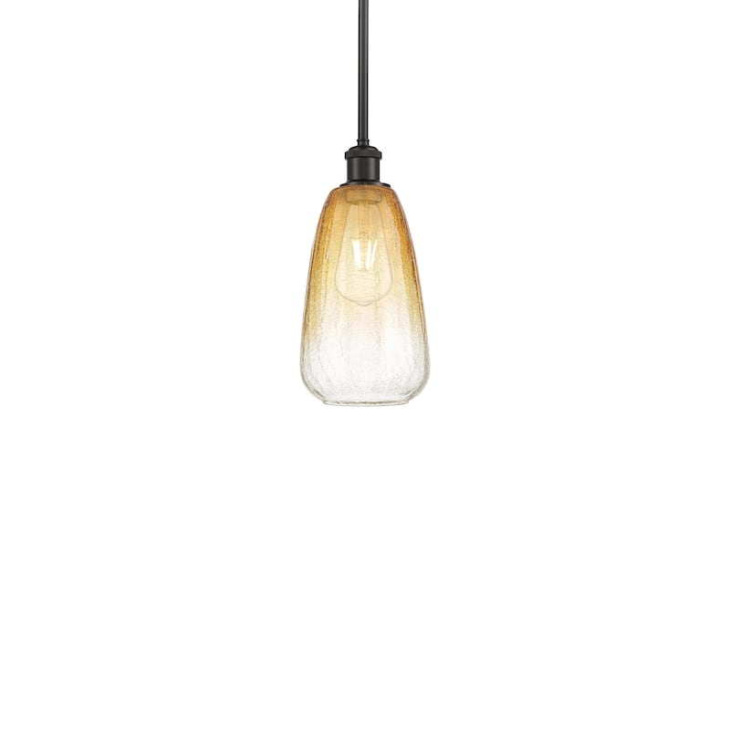 Innovations Lighting 516-1S-13-6 Brookhaven Almond Pendant Brookhaven - Oil Rubbed Bronze / Amber