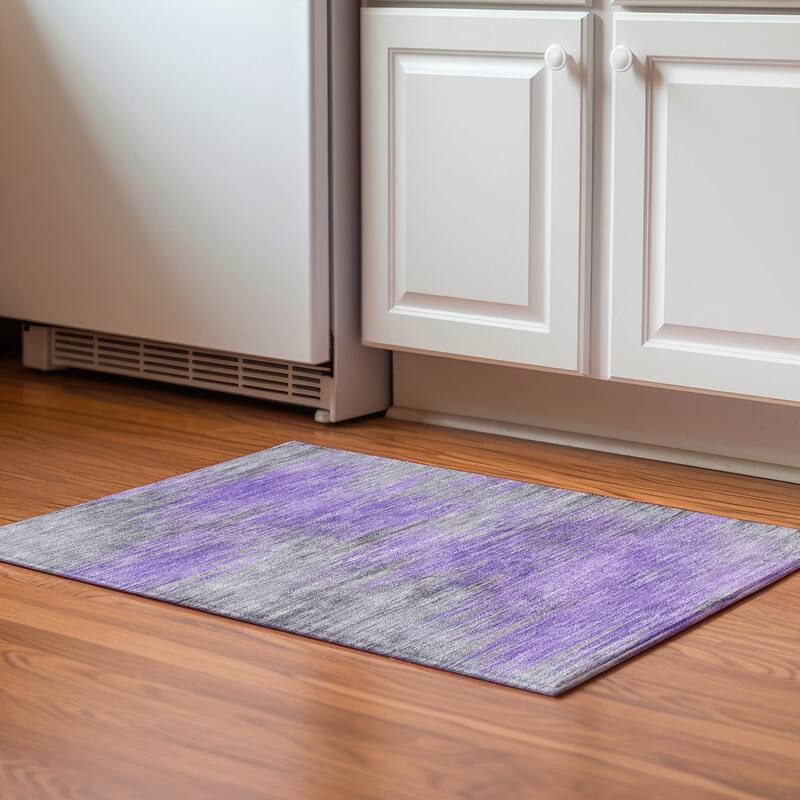 Premium Washable Super Soft Modern Ombre Mayfield Rug - Purple - 1' 8" x 2' 6" - Rectangle