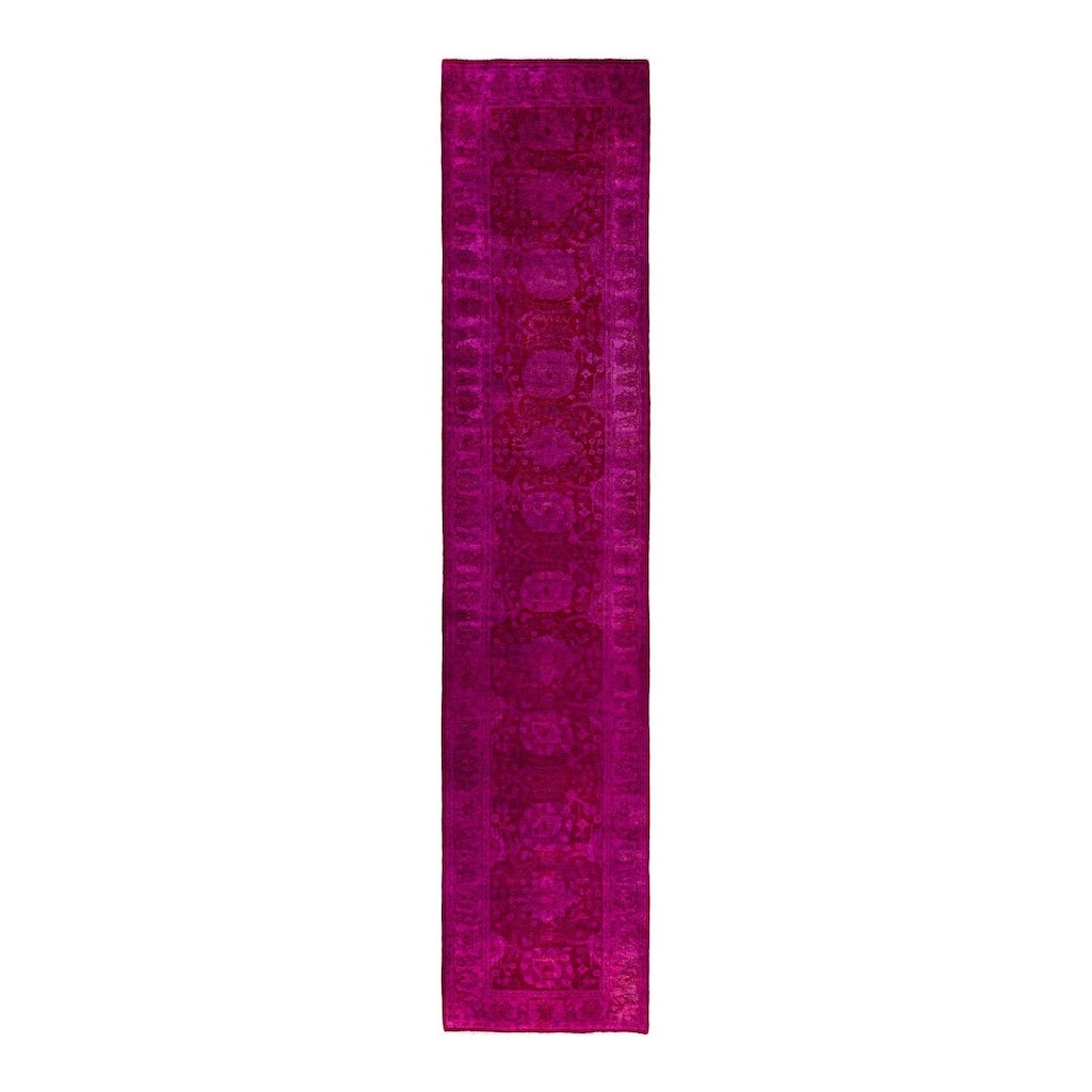 Vibrance One-of-a-Kind Hand-Knotted Runner Rug - Pink, 2' 7" x 12' 5" - 2' 7" x 12' 5"
