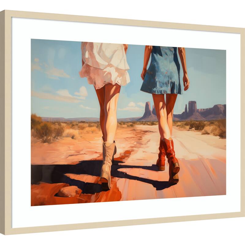A Walk In the Desert by Andreas Magnusson Wood Framed Wall Art Print