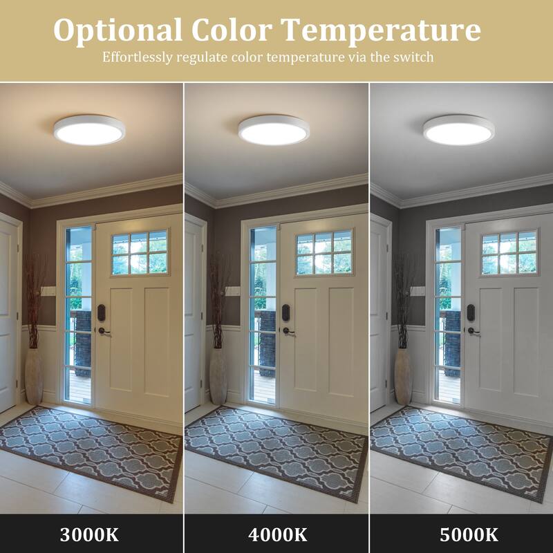 Modern 9.06-inch Round LED Flush Mount Ceiling Lighting for Hallway Bedroom