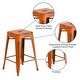 preview thumbnail 15 of 64, Backless Distressed Metal Indoor/Outdoor Counter Height Stool