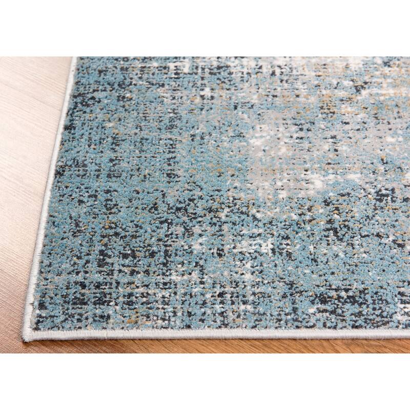 Christian Abstract Shrink Polyester and Viscose Area Rug Bed Bath