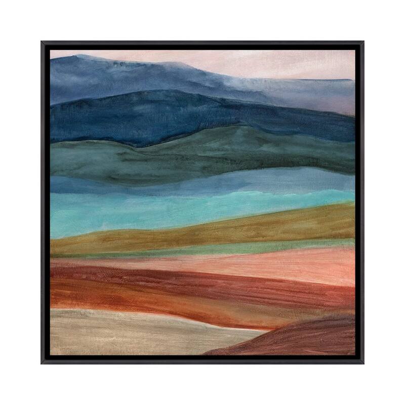 iCanvas "Desert Layers" by Carol Robinson Framed - 18x18 - Ebony