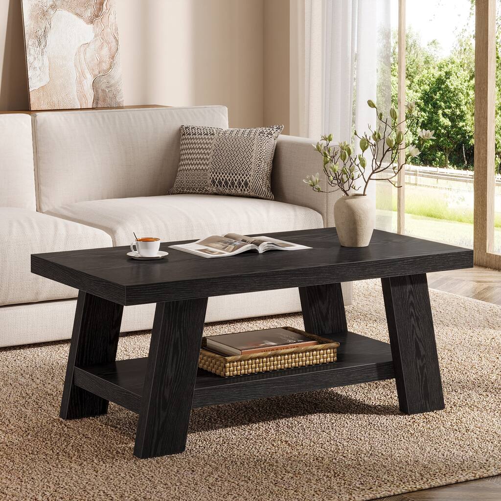 Farmhouse Coffee Table, Wood Center Table