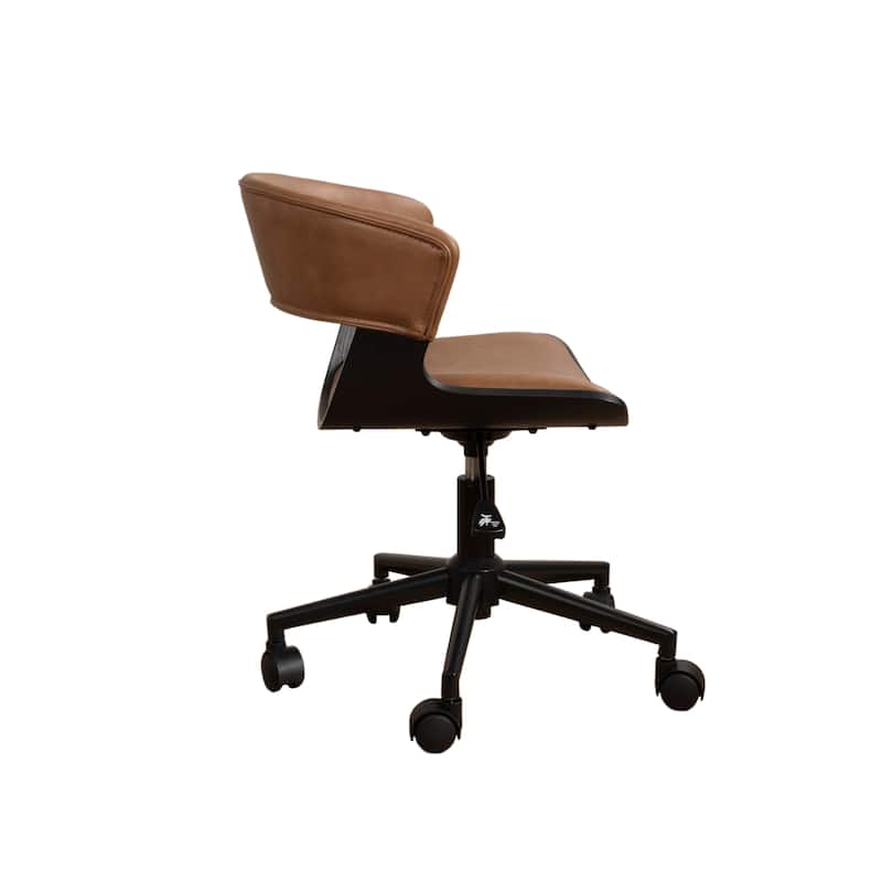 Art Leon Swivel and Height Adjustable Accent Desk Chair with Rolling