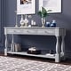 preview thumbnail 1 of 13, Console Table 64" Long Extra Thick Sofa Table with Drawers and Shelf Grey