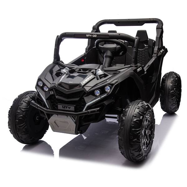 slide 2 of 100, 24V Ride-On UTV for Kids, Double Seat, Parental Remote, Four-Wheel Suspension, and Bluetooth 鈥