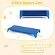 preview thumbnail 16 of 20, Costway 6 Pack Stackable Daycare Cots with Easy Lift Corners - See Details