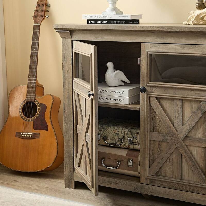 38" Bar Cabinet Large Buffet Sideboard Wine Cabinets with 2 Doors