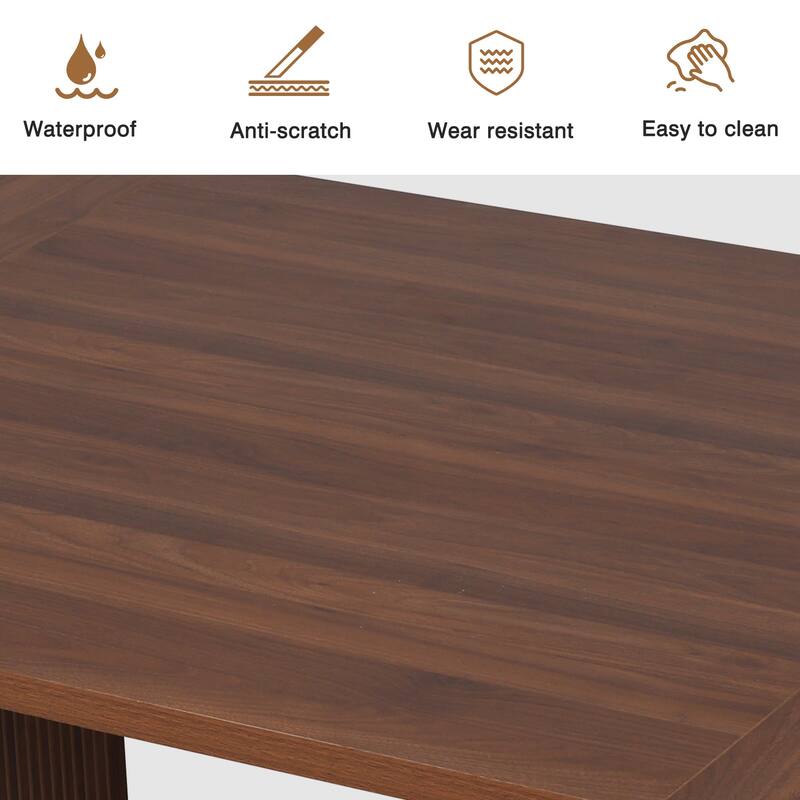 78-inch Wooden Rectangular Dining Table
