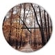 preview thumbnail 8 of 8, Designart 'Road in Autumn Golden Forest' Oversized Traditional Wall CLock 16 in. wide x 16 in. high