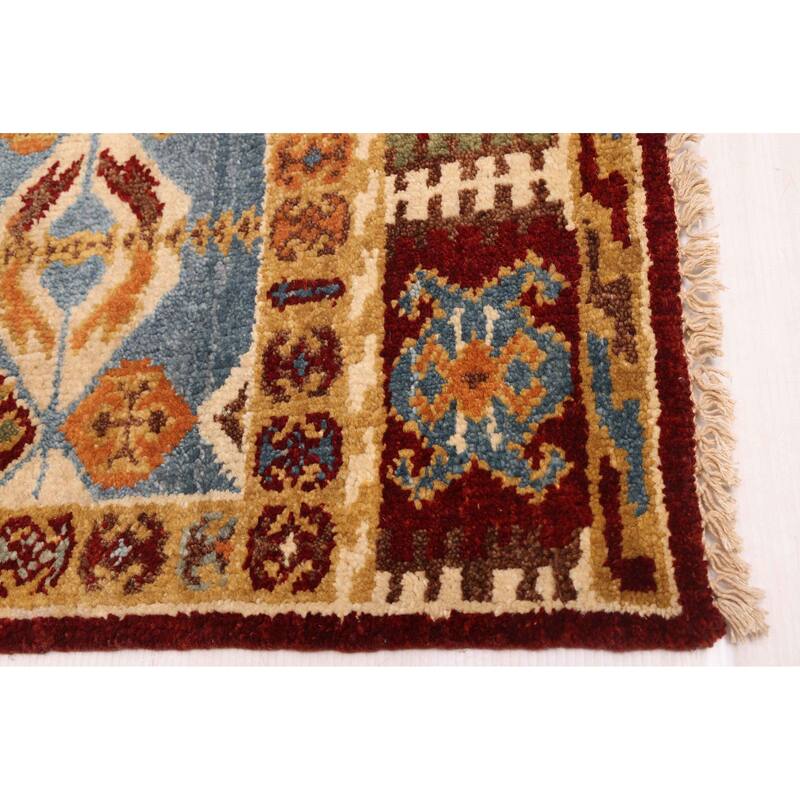 ECARPETGALLERY Hand-knotted Finest Agra Jaipur Multi Color Wool Rug - 2'6 x 7'11