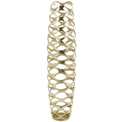 Aluminum Metal Geometric Tall Cutout Decorative Vase - Gold - Roche River Decor