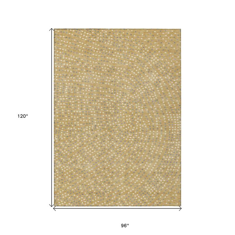 HomeRoots Polka Dot Transitional Rectangle Outdoor Rug