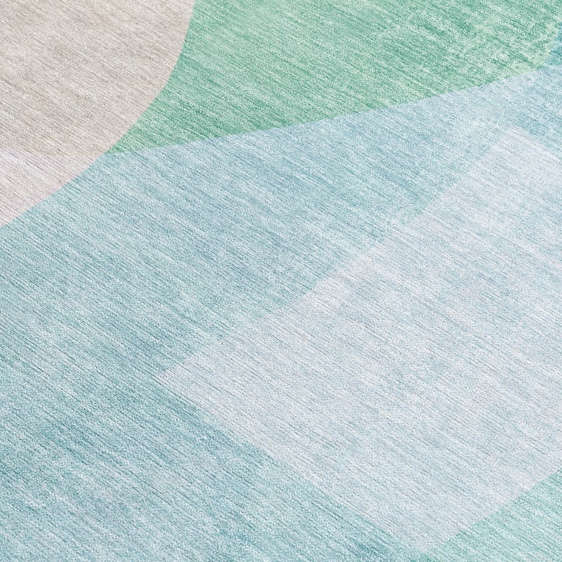 HomeRoots Abstract Transitional Rectangle Outdoor Rug