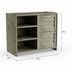 preview thumbnail 16 of 15, Twin-size Antique Grey Louver Storage Bookcase Loft Bed with Slide