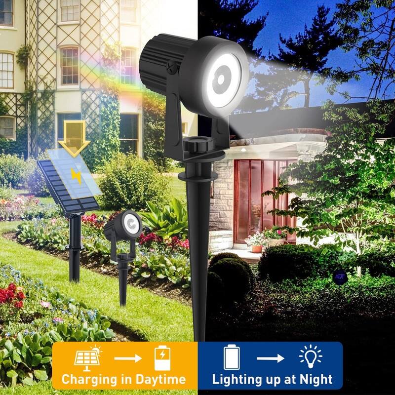 Solar Garden Spot Lights, LED Solar Landscape Light Outdoor
