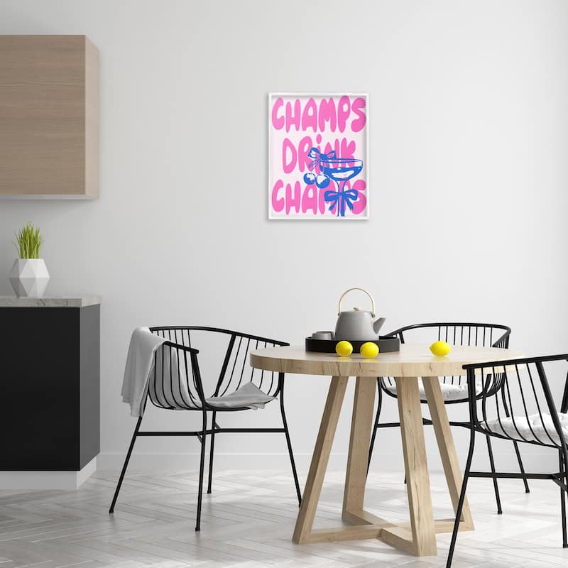 Stupell Champs Drink Champagne Framed Giclee Art Design By House of Lulu
