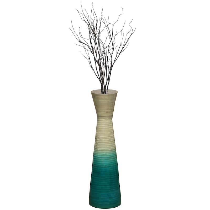 Uniquewise 27" Elegant Bamboo Floor Vase with Hourglass Design