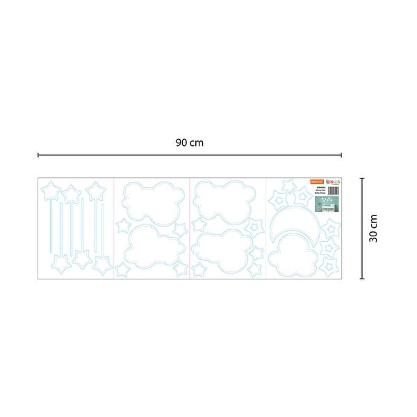 dimension image slide 0 of 2, Walplus White Sky Clouds Baby Sleep Children Wall Stickers Nursery Decor