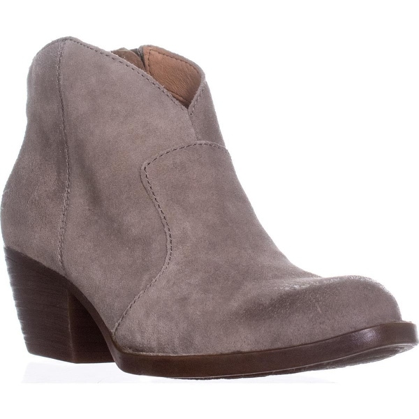 grey western ankle boots