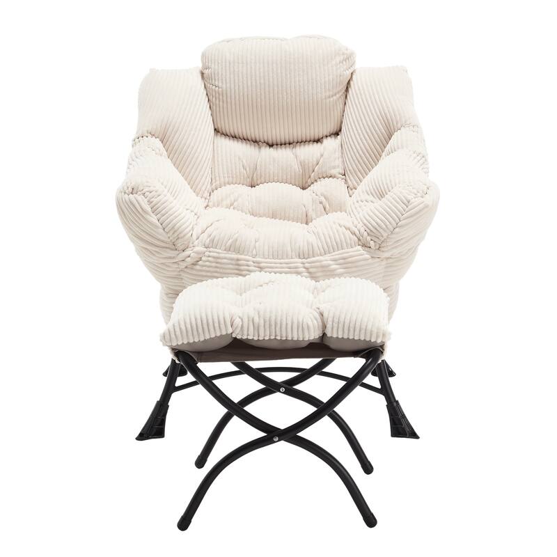 Lazy Chair Accent Chair with Ottoman