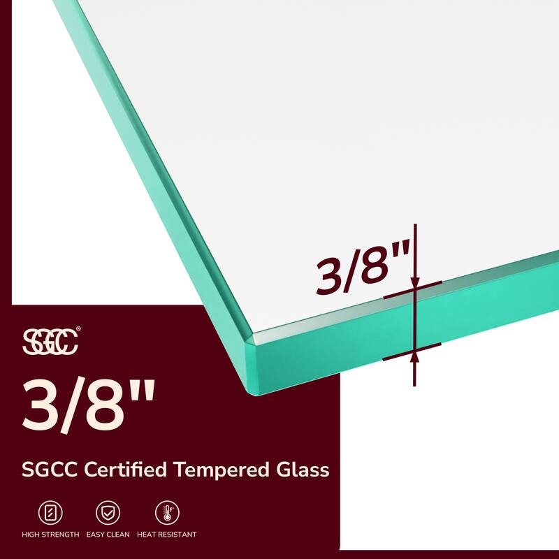 GDFStudio - Modern Minimalist Frameless Double Sliding Shower Door with 3/8" SGCC Tempered Glass & Stainless Steel Hardware