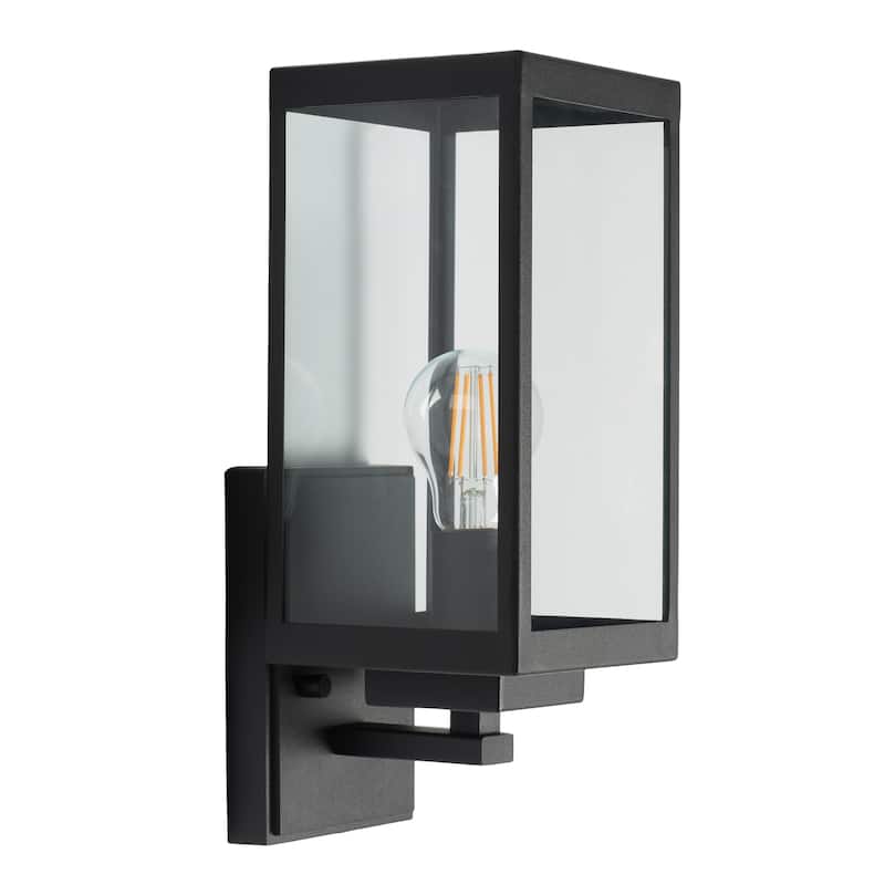 SAFAVIEH Lighting Memnuna 6" Outdoor Sconce (Set of 2) - 6" x 5" x 13" - withD/H - 6Wx5Dx13H