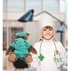 preview thumbnail 4 of 4, DolliBu Brown Bear Doctor Plush Toy with Scrub Uniform and Cap Outfit - 10 inches