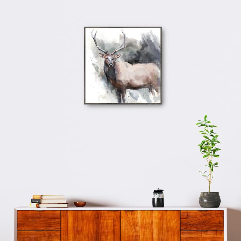 Elk Portrait By Studio Arts Canvas Art Print