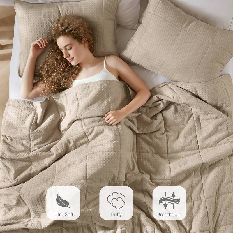 Chelsea Square Mina Waffle Weave Textured Quilt Set