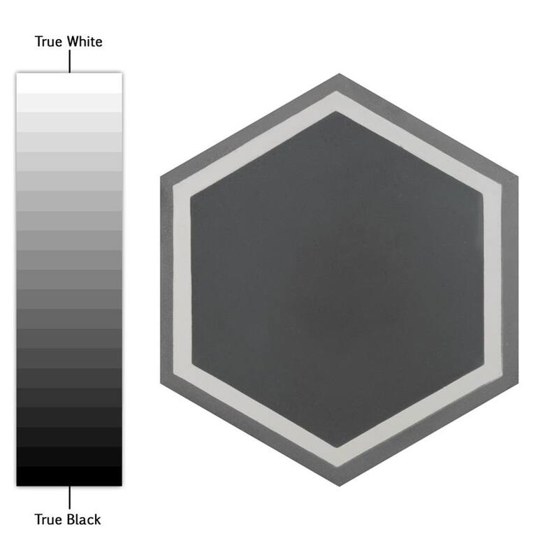Merola Tile Cemento Hex Holland Passage Encaustic 7.86" x 9" Cement Handmade Floor and Wall Tile