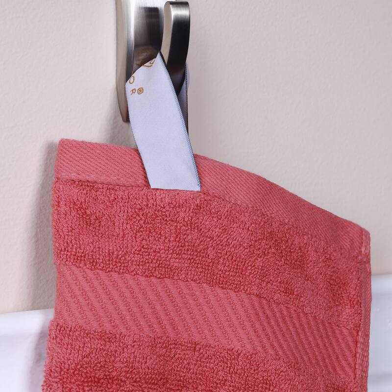 Superior Luxury Solid Highly Absorbent Egyptian Cotton 6 Piece Bath, Face, and Hand Towel Set